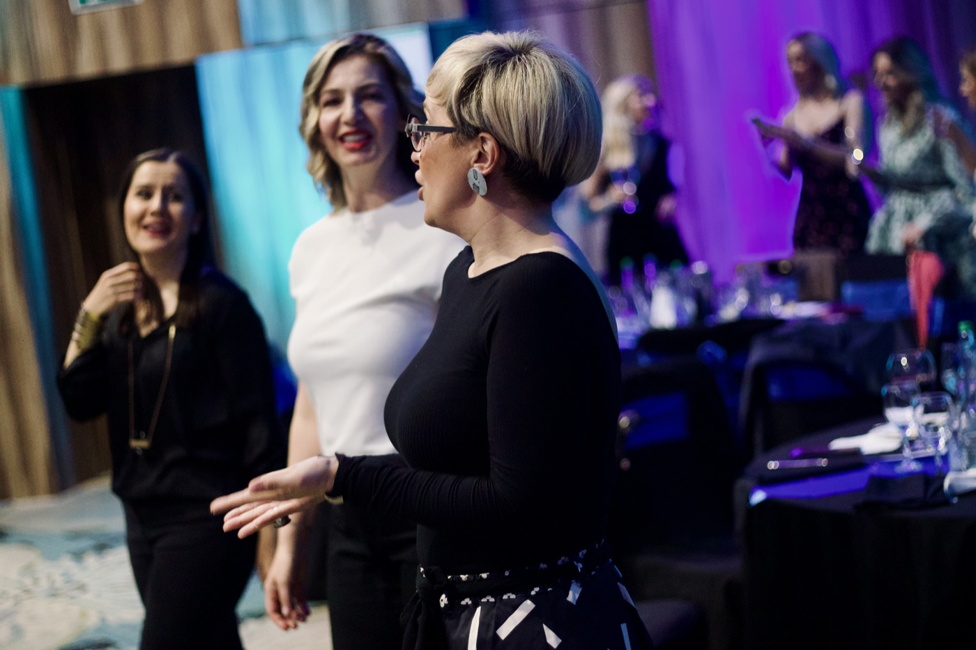 Conversation during the SHAPE Symposium evening program